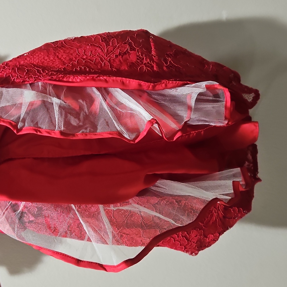 Laura Ashley Elegant Red Lace Kids Dress size 5 - Picture 9 of 13